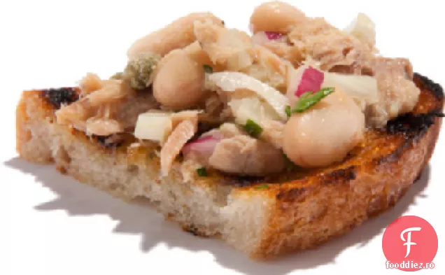 Bruschetta de fasole cu ton și Cannellini