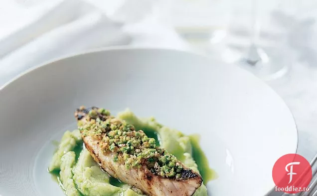 Biban de mare cu Edamame-crustă de secară