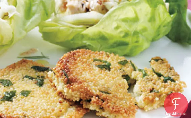 Cupe de salată de ton și portocale cu prăjituri de cuscus