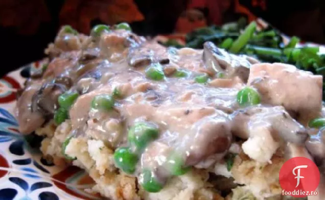 Ton cu cremă cu conținut scăzut de grăsimi pe pâine prăjită