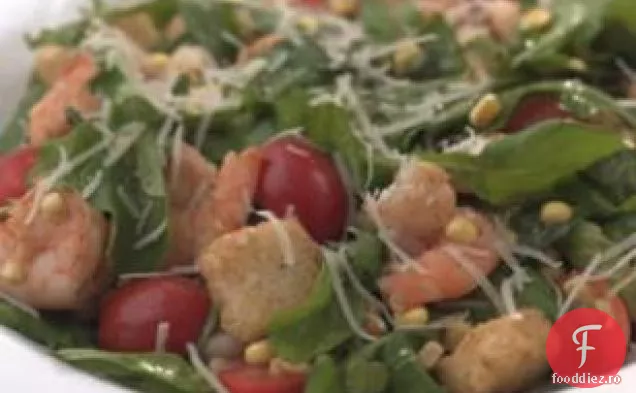 Salată Caldă De Creveți Și Rucola