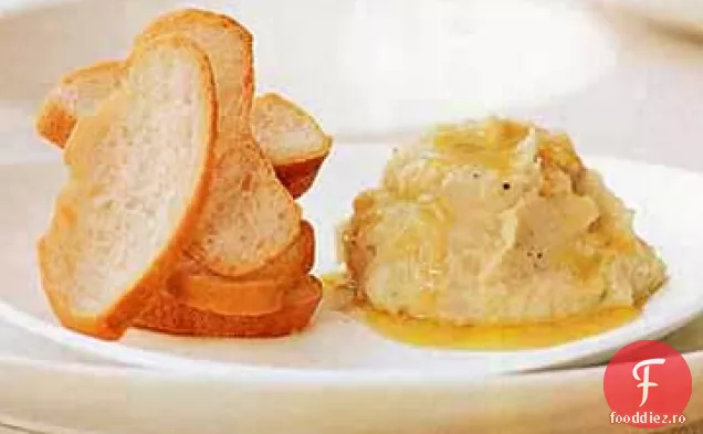 Pur de fasole albă cu vinaigrette de usturoi și Croute