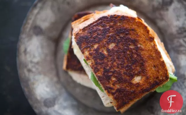 Sandwich Cu Brânză La Grătar De Curcan Cu Ceapă Murată