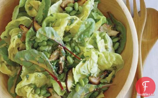 Salată Shiitake și Edamame cu vinetă Miso albă