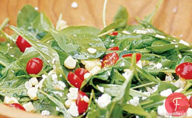 Salată De Porumb La Grătar Cu Roșii Cherry, Rucola Și Salată De Ricotta
