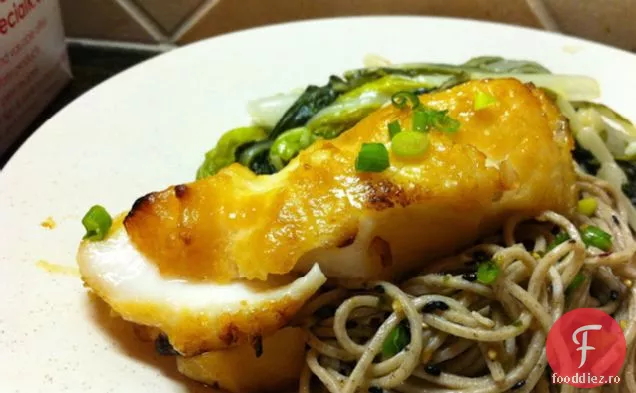 Miso-biban de mare glazurat