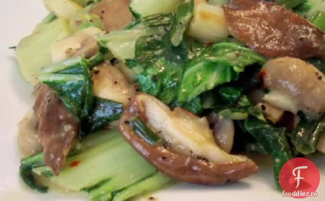 Bok Choy Sotat Cu Ciuperci
