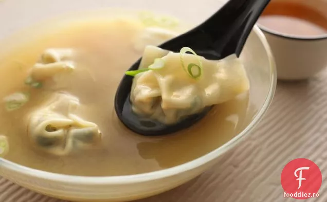 Supă miso picantă cu Wontons Bok Choy