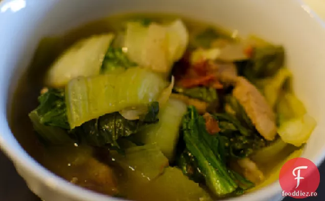 Supă de pui și Bok Choy