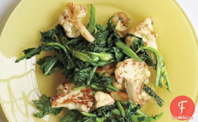 Broccoli rabe cu portocale și conopidă
