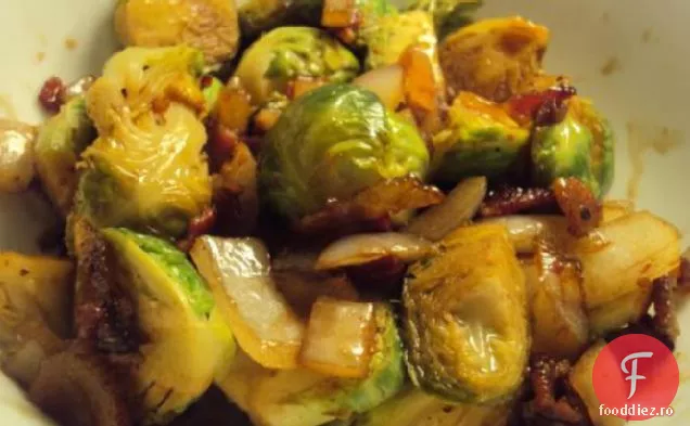 Varză de Bruxelles cu slănină și oțet Balsamic