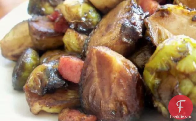 Varza de Bruxelles într-o glazură balsamică cu Pancetta