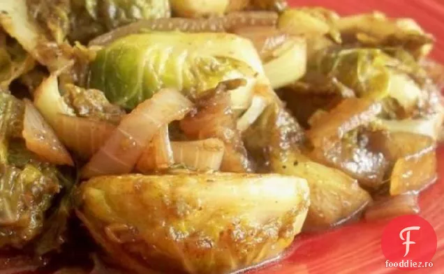 Varză de Bruxelles dulce și acidulată