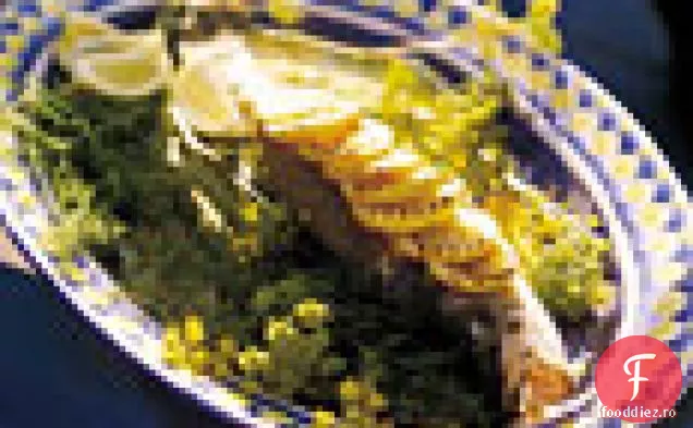 Bas cu dungi la grătar cu lămâie și fenicul