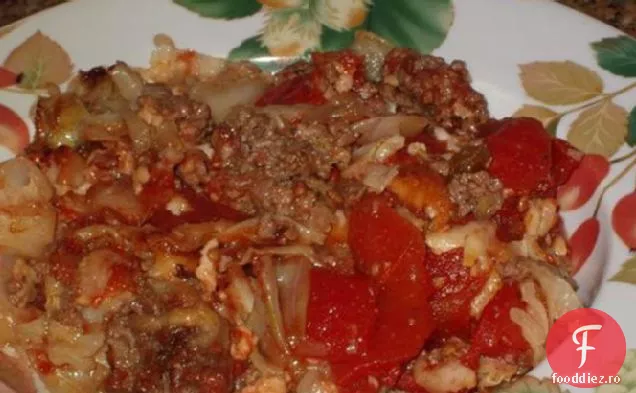 Caserolă De Varză Umplută Cu Conținut Scăzut De Carbohidrați