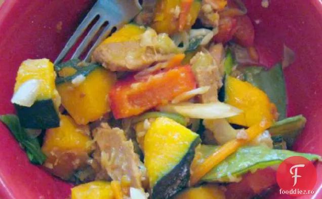 Seitan și Kabocha Veggie se amestecă Fry