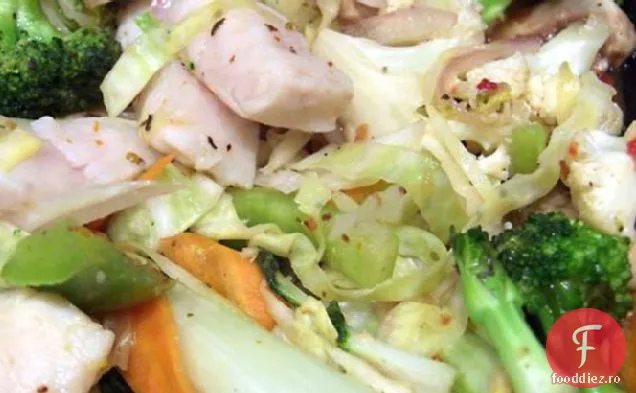 Pește și legume Se amestecă