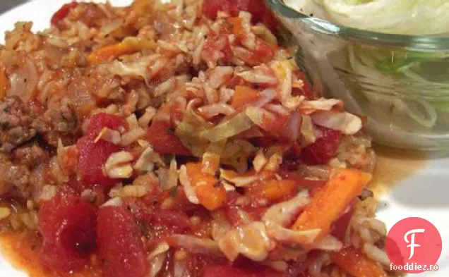 Crock Pot Hamburger Varză Caserola-Revizuit