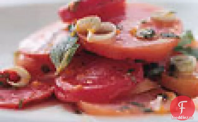 Sfeclă Chioggia cu vinetă de mentă de zmeură