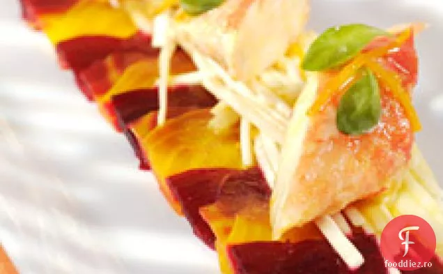 Crab Rege Cu Salată De Țelină, Mere Și Sfeclă