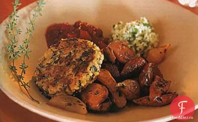 Prăjituri cu Risotto de salvie, ceapă și orez sălbatic