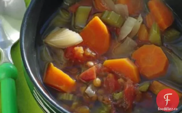 Supă De Linte-Legume (Crock Pot)