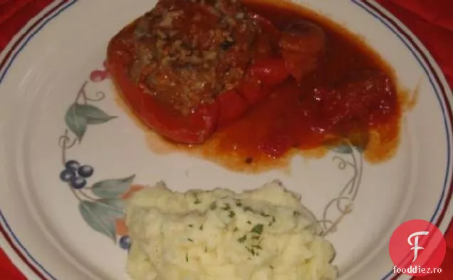 Ardei Grași Umpluți Cu Aragaz Lent