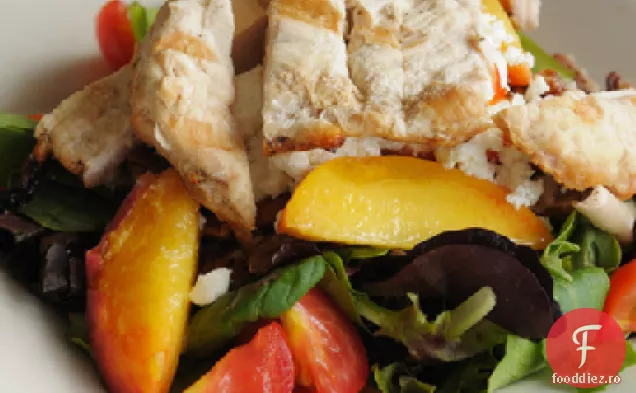 Salată de pui feliată cu vinetă de Chili-ghimbir