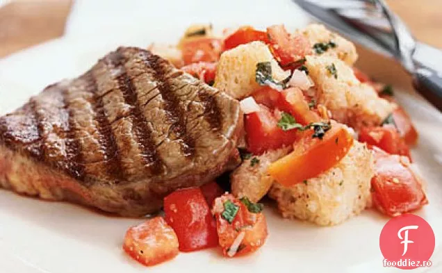 Panzanella de vită la grătar cu vin de Port