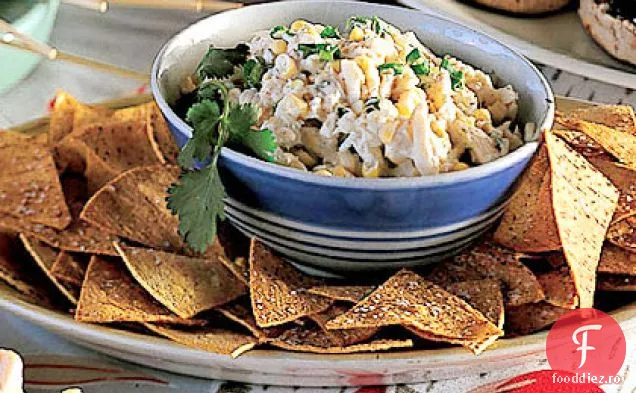 Salată de Crab Cosmic cu chipsuri de porumb