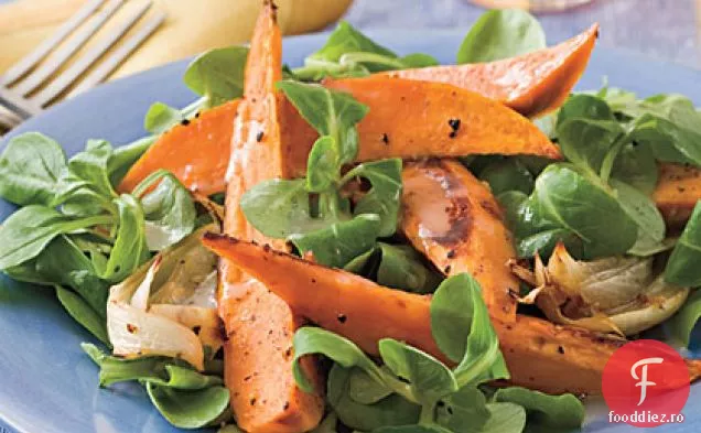 Salată De Cartofi Dulci Prăjiți Cu Vinetă De Citrice