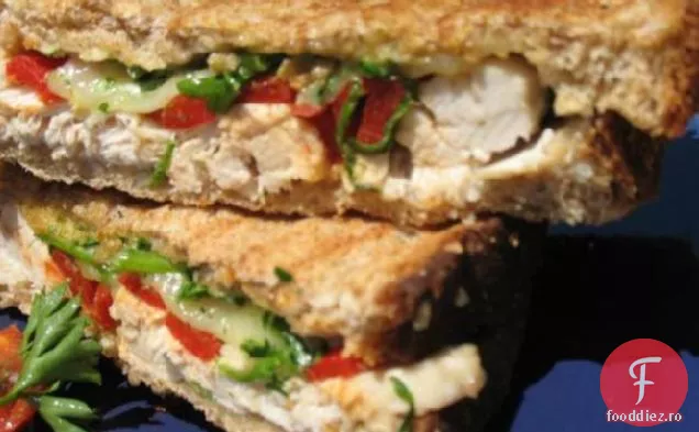 Panini de curcan și ardei roșu prăjit