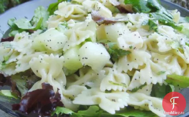 Salată de Paste cu papion cu Fontină și pepene galben