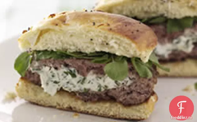 Burgeri De Miel Umpluți Cu Brânză Cu Cremă De Ierburi