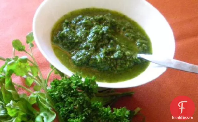 Nasturel fără nuci sau brânză, Pesto