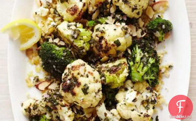 Brassica la grătar a lui Daniel Patterson cu vinetă verde păpădie