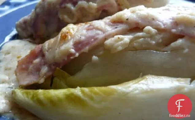 Andive belgiene învelite în șuncă cu brânză / Lof met Ham en Kaas