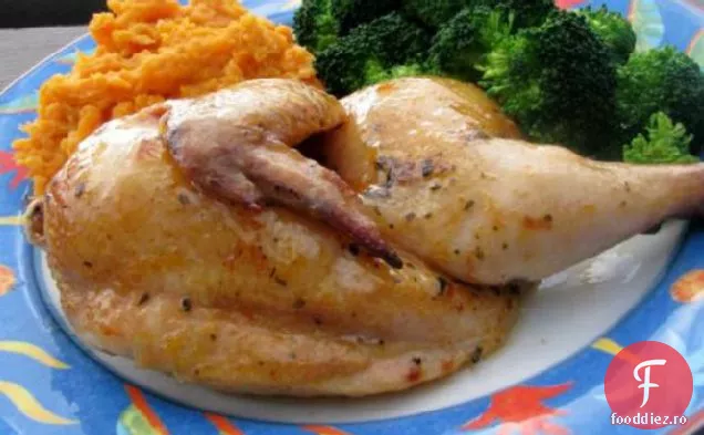 Găini De Vânat Cornish Cu Glazură De Piersici