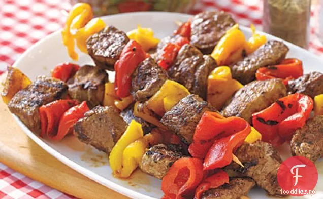 Kebab de miel cu ardei prăjiți