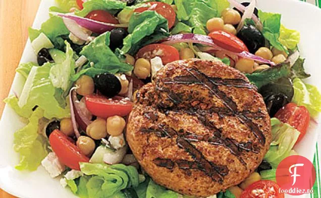 Burgeri de miel cu salată grecească