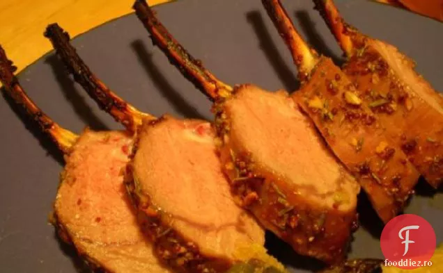 Muștar rozmarin Rack de miel