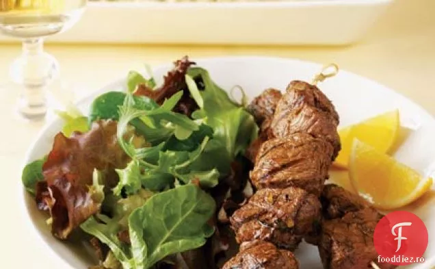 Brochete de miel la grătar cu lămâie și mărar