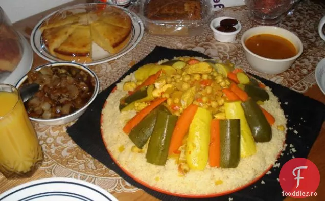 Cuscus marocan Ramadan cu carne și legume