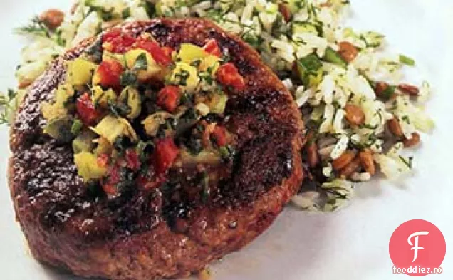 Burgeri de miel cu Chutney de roșii roșii și verzi