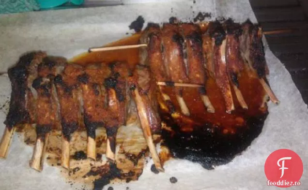 Raft de miel cu sos de coriandru-mentă