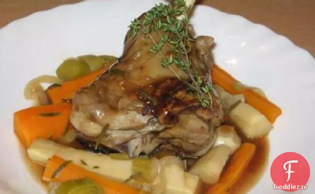 Gigot a la Cuill Ampercrore-Franceză lent fierte lingura de miel