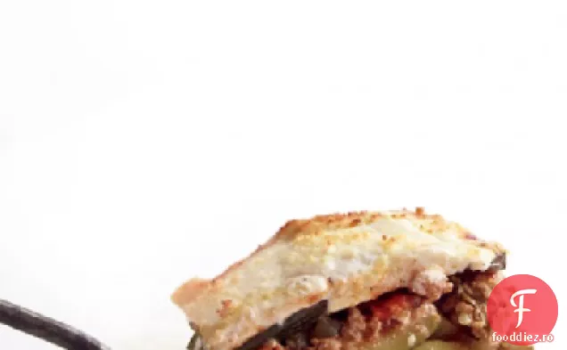 Lasagna de dovlecei, roșii și miel