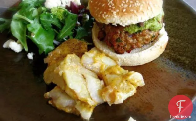 Burgeri De Curcan Condimentați Cu Guacamole