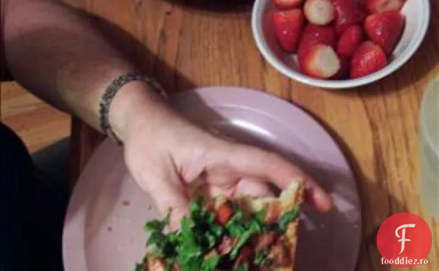 Bruschetta de Bacon, salată și roșii