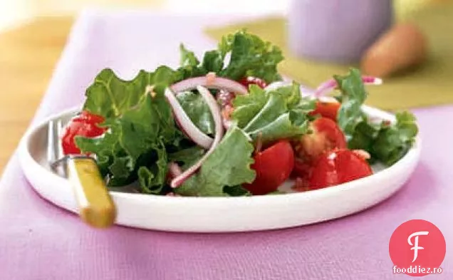 Salată verde simplă cu vinetă